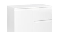 Kommode BLANC 2 weißer Schrank 1-türig mit Schubkästen 80x80 cm