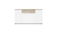 Sideboard JACKY Anrichte Kommode Schrank weiß und Sonoma Eiche 160 cm