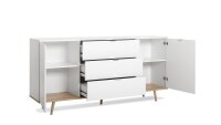 Sideboard GÖTEBORG weiß Sonoma Eiche Kommode 180 cm