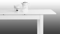 Esstisch COBURG Tisch Küchentisch in weiß ausziehbar 120-160x70 cm