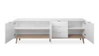 Sideboard GÖTEBORG weiß Sonoma Eiche Schrank 200 cm