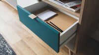 Kommode CUBA Sonoma Eiche weiß grau petrol Sideboard