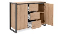 Kommode DENTON Artisan Oak grau 120x88 cm