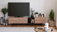 Lowboard NOLA Artisan Oak schwarz TV-Board 195 cm