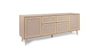 Sideboard BALI Sonoma Eiche Rafia Kommode 180 cm