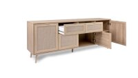 Sideboard BALI Sonoma Eiche Rafia Kommode 180 cm