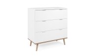 Kommode GÖTEBORG weiß Sonoma Eiche Schrank 79 cm