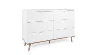 Kommode GÖTEBORG weiß Sonoma Eiche Schrank 120 cm