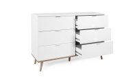 Kommode GÖTEBORG weiß Sonoma Eiche Schrank 120 cm