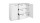 Kommode MONACO Sideboard weiß glänzend und Chrom 120