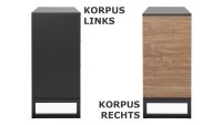 Sideboard SUMATRA Bambusoptik und anthrazit Industrial Look