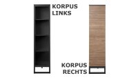 Highboard SUMATRA Bambusoptik und anthrazit Industrial Look