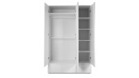 Kleiderschrank BLANC Schrank weiß matt mit Melamin 120 cm