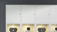 Schrankwand TORO 63 System weiß matt lackiert Glas