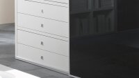 Sideboard TORO 6 System weiß Hochglanz lackiert und schwarz