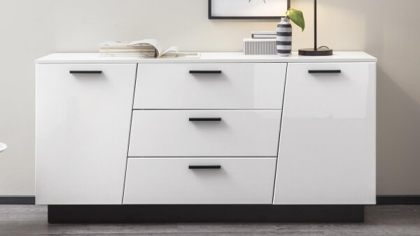 Sideboard MEDIA V Kommode weiß Hochglanz Schrank