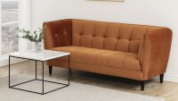 Loungesofa JONNA kupfer 2,5 Sitzer-Couch Samtlook Sofa
