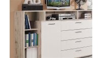 Sideboard BEACH Kommode Anrichte Sandeiche weiß 153 cm