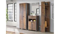 Garderobenschrank CLIF in old wood vintage Beton dunkelgrau