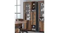 Vitrine CLIF Buffetschrank old wood vintage Beton dunkelgrau