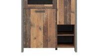 Vitrine CLIF Buffetschrank old wood vintage Beton dunkelgrau