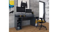 Schreibtisch 1 TEZAUR Gaming PC-Tisch schwarz matt