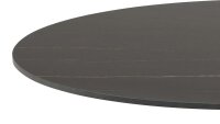 Esstisch MALTA matt schwarz rund 90cm Platte Keramik