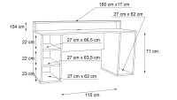 Computertisch 1 TEZAUR PC-Tisch schwarz matt inkl. LED