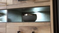 Highboard HUD in Stabeiche Betonoptik grau Metall schwarz