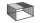 Couchtisch STRINGTON Rauchglas Marmor Dekor Gittergestell 80x80