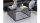 Couchtisch STRINGTON Rauchglas Marmor Dekor Gittergestell 80x80