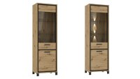 Vitrine TRONDHEIM Highboard in Artisan Eiche 65 cm breit