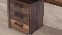 Rollcontainer CLIF vintage old wood Altholz mit 3...