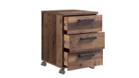 Rollcontainer CLIF vintage old wood Altholz mit 3 Schubkästen