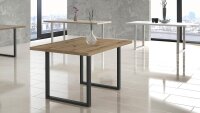 Esstisch TABLES Tischsystem D78 Artisan Eiche und schwarz 160