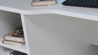 Computertisch 1 TEZAUR PC-Tisch weiß Dekor inkl. LED