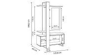 Garderobe MARACAY Schuhbank mit Spiegel in Artisan Eiche