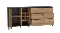 Sideboard HIGH ROCK Anrichte in Riviera Eiche und schwarz