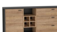 Sideboard HIGH ROCK Anrichte in Riviera Eiche und schwarz