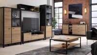 Sideboard HIGH ROCK Anrichte in Riviera Eiche und schwarz