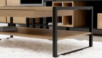 Couchtisch HIGH ROCK in Riviera Eiche und schwarz 110x60