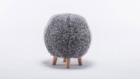 Sitzhocker BALL grau Kinderhocker Schminkhocker Holz natur