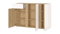 Sideboard 2529 MESA mit Glasauflage Kaschmir Dekor Eiche