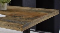 Esstisch GINGO Mangoholz rustikal Tisch Eisen grau 180x90 cm