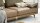 Hülsta Sofa von Rolf Benz 4-Sitzer 414 Leder beige Kissen Stoff grün 220 cm