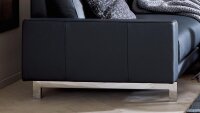 Hülsta Sofa von Rolf Benz 450 2-Sitzer Echtleder schwarz  208 cm