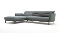 Hülsta Sofa von Rolf Benz Ecksofa 430 Stoff wasserblau 293x182