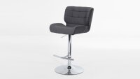 Barhocker CLARIS 2er-Set in grau und schwarz inkl....