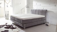 Boxspringbett RONDA Hotelbett in Stoff grau 7-Zonen-TTFK 180x200 cm