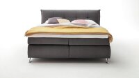 Boxspringbett LEXOS Hotelbett Stoff anthrazit 7-Zonen-TTFK 180x200 cm